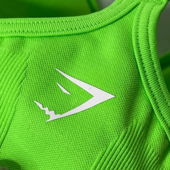 Gymshark Sweat Seamless Light Support Padded Sports Bra Size Medium Fluo Lime - Picture 5 of 7